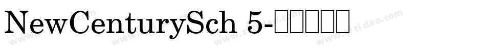 NewCenturySch 5字体转换